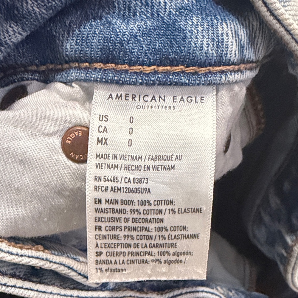 American Eagle Outfitters Ripped Blue Jean Shorts - Picture 4 of 4